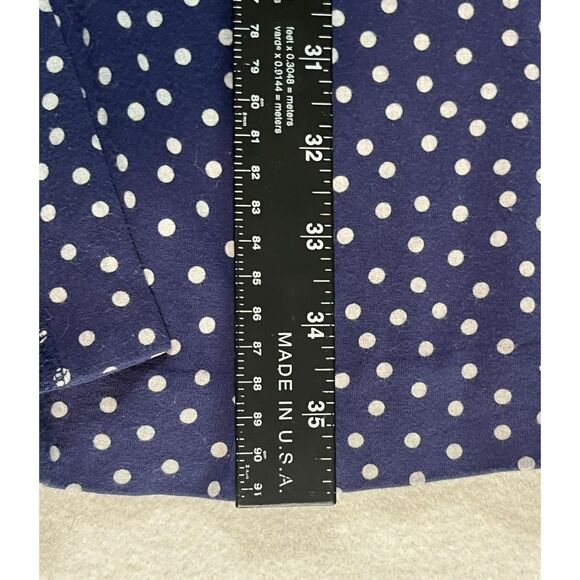 Lilly Pulitzer Navy White Polka Dot Wrap Dress Belted Medium Knee Length Modest - Picture 9 of 9